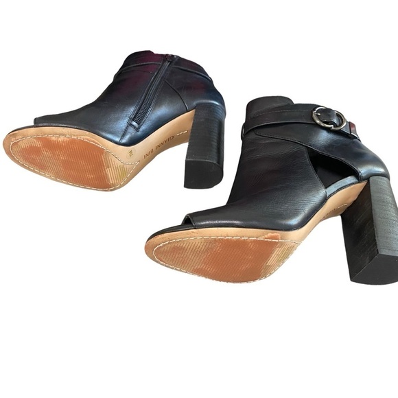 GIANNI BINI - STYLE: VIKTORY - SIZE 7 - PEEP TOE BOOTIES SHOOTIES - BLACK S5 - Picture 2 of 11